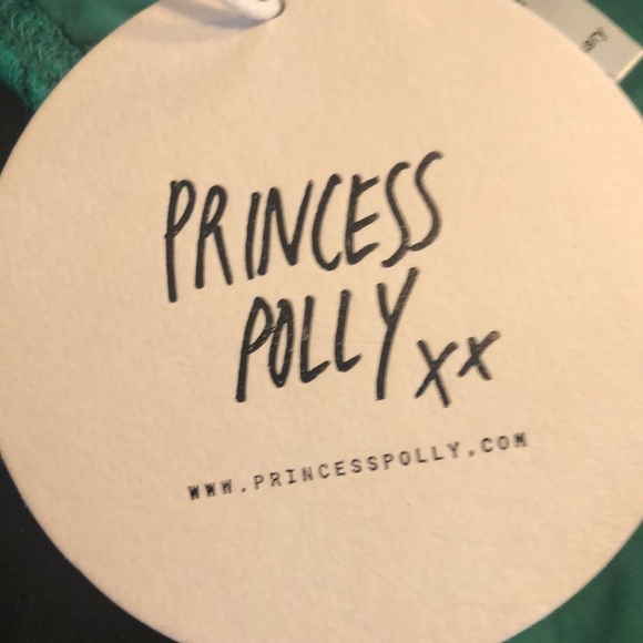 Princess Polly xx Emmanuel Top Green Lace Bustier Top Size 8 - Picture 11 of 12